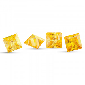 Фианит Принцесса 4.0*4.0 Золотой