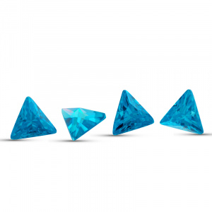 Фианит Треугольник 7.0*7.0 Аквамарин