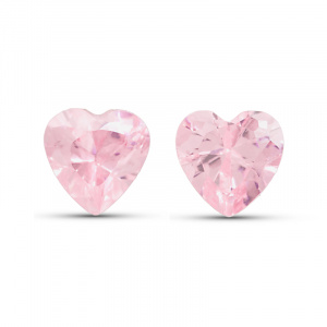 Фианит Сердце 4.0*4.0 Розовый