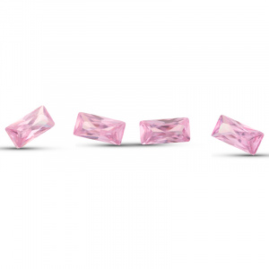 Фианит Багет 4.0*2.0 Розовый