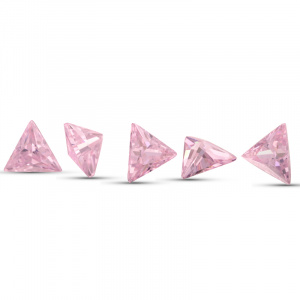 Фианит Треугольник 4.0*4.0 Розовый